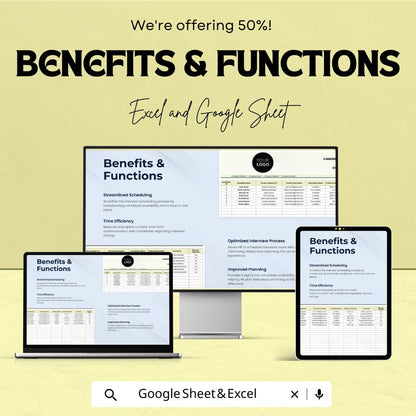 Candidate Availability Compilation HR Sheet | Recruitment Tracker | Excel & Google Sheets Template for Efficient Hiring