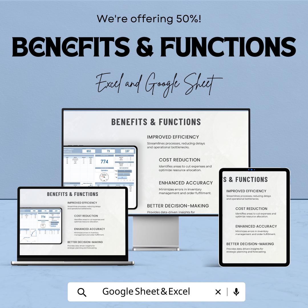 Operations Supply Chain Visibility Dashboard Template | Inventory Tracking | Supply Chain Analytics | Operations Management Tool