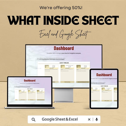 Audit Timeline Template Excel Google Sheets | Audit Tracker Spreadsheet | Compliance Timeline | Internal Audit Dashboard |