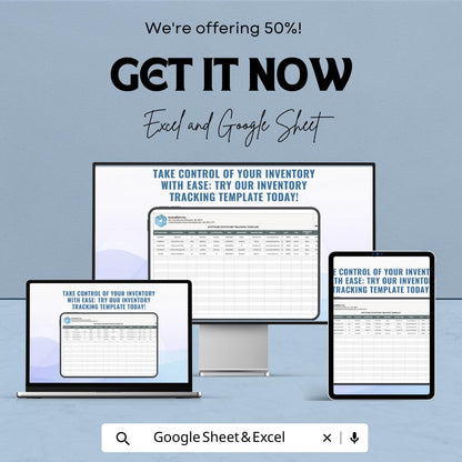 Inventory Tracking Template Excel, Stock Management Spreadsheet, Software Inventory Tracker, Product Log Sheet, Google Sheets Inventory