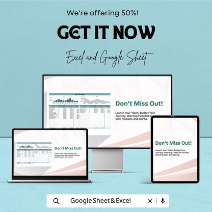 Start Up Costs Template | Startup Budget Spreadsheet | Business Expense Tracker | Excel & Google Sheets