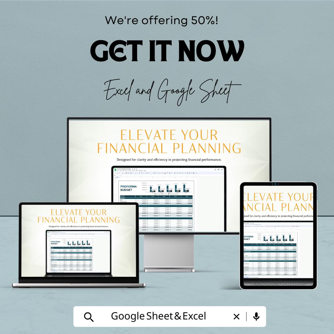 Proforma Budget Sheet Template - Excel and Google Sheets for Financial Planning & Forecasting