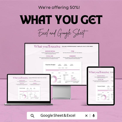 Expense Budget Template | Monthly Expense Tracker | Budget Planner Spreadsheet | Personal Finance Organizer | Business Budget Sheet