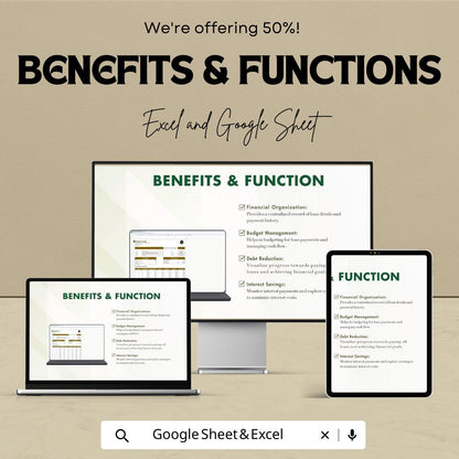 Personal Loan Tracker Template | Loan Payment Schedule Spreadsheet | Debt Payoff Planner | Amortization & Interest Tracker