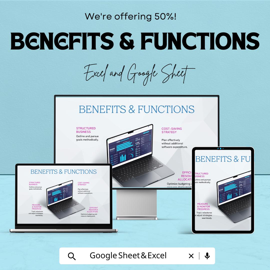 CRM Dashboard Template for Sales and Customer Metrics | Google Sheet | Real-Time Data Visualization | Automated Tracking & Reporting