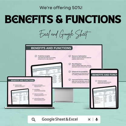 Sales Negotiation Meeting Scheduler Template, Excel & Google Sheets, Sales Meeting Planner, Client Meeting Tracker, Negotiation Agenda Sheet