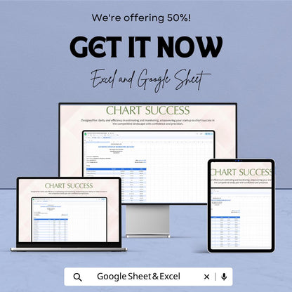 Startup Marketing Budget Template  | Marketing Budget Planner | Expense Tracker Spreadsheet | Small Business Budget