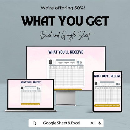 Accounting Fixed Asset Tracking Template | Asset Registry and Depreciation Sheet | Asset Management Log | Maintenance & Location Tracker