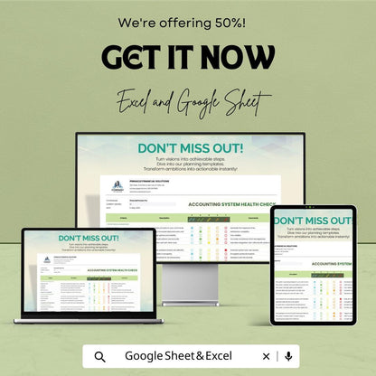 Accounting System Health Check Template | nternal Control Review | Finance System Audit Checklist | Editable Assessment Tool