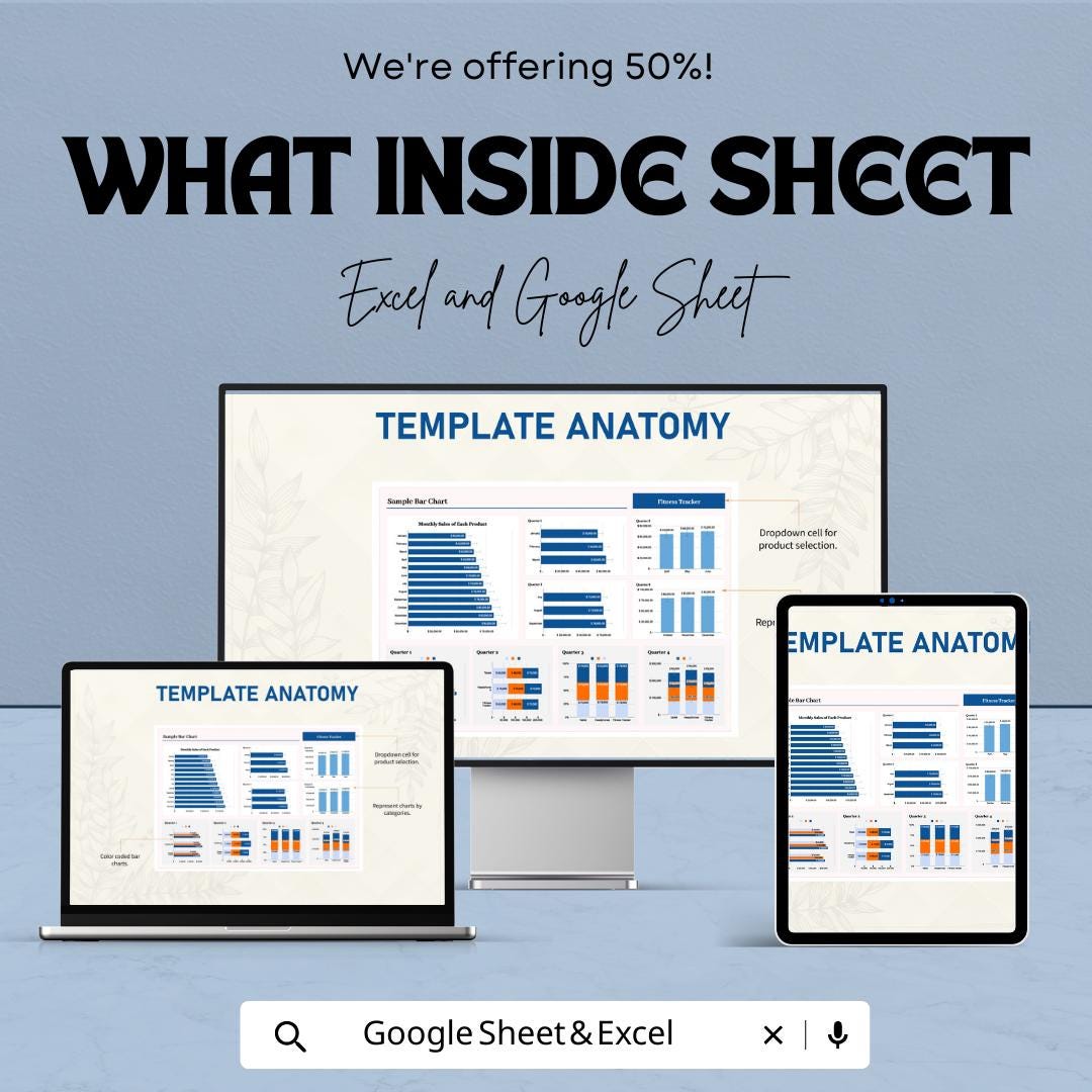 Sample Bar Chart Template , Data Visualization Spreadsheet, Sales Dashboard Chart Template, Editable Bar Graph Report Tracker