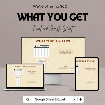 Marketing Logo Version Tracker Template | Brand Asset Management Tool | Excel & Google Sheets Logo Tracking Sheet