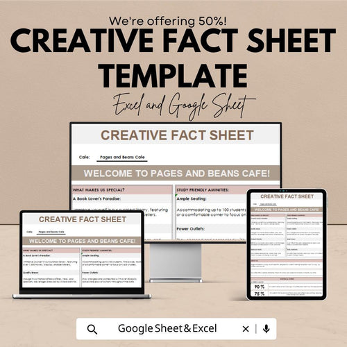 Creative Fact Sheet Template | Editable Brand Fact Sheet for Business | Company Overview Sheet | Marketing Fact File