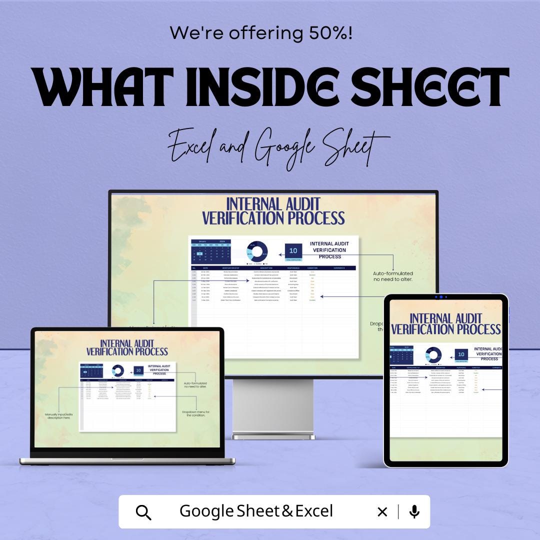 Audit Verification Process Template | Internal Control Verification Tool | Compliance Audit Template
