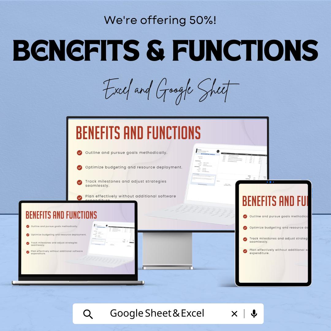 Bookkeeping Invoice Template – Excel and Google Sheet for Easy Tracking | Invoice & Payment Management, Customizable and Professional Design