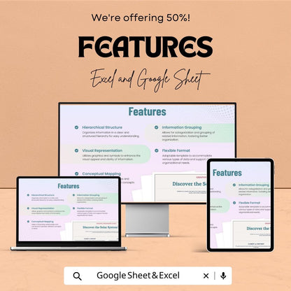 Graphic Organizer Chart Sheet for Visual Learning | Google Sheet Template | Educational Data Organization | Flexible & Interactive Chart