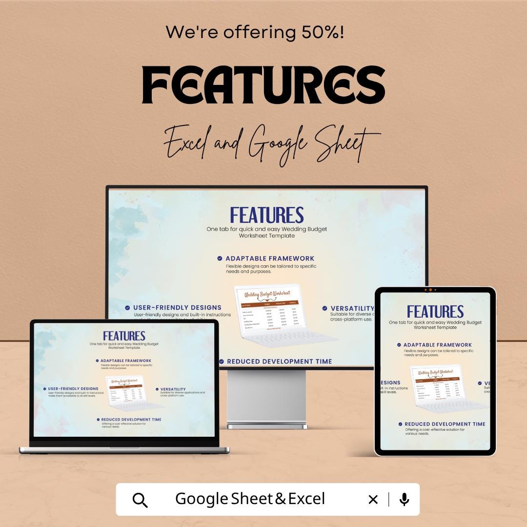 Wedding Budget Planner Template | Wedding Expense Spreadsheet | Event Budget Tracker | Excel & Google Sheets | Wedding Cost Planning