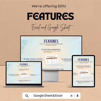 Wedding Budget Planner Template | Wedding Expense Spreadsheet | Event Budget Tracker | Excel & Google Sheets | Wedding Cost Planning