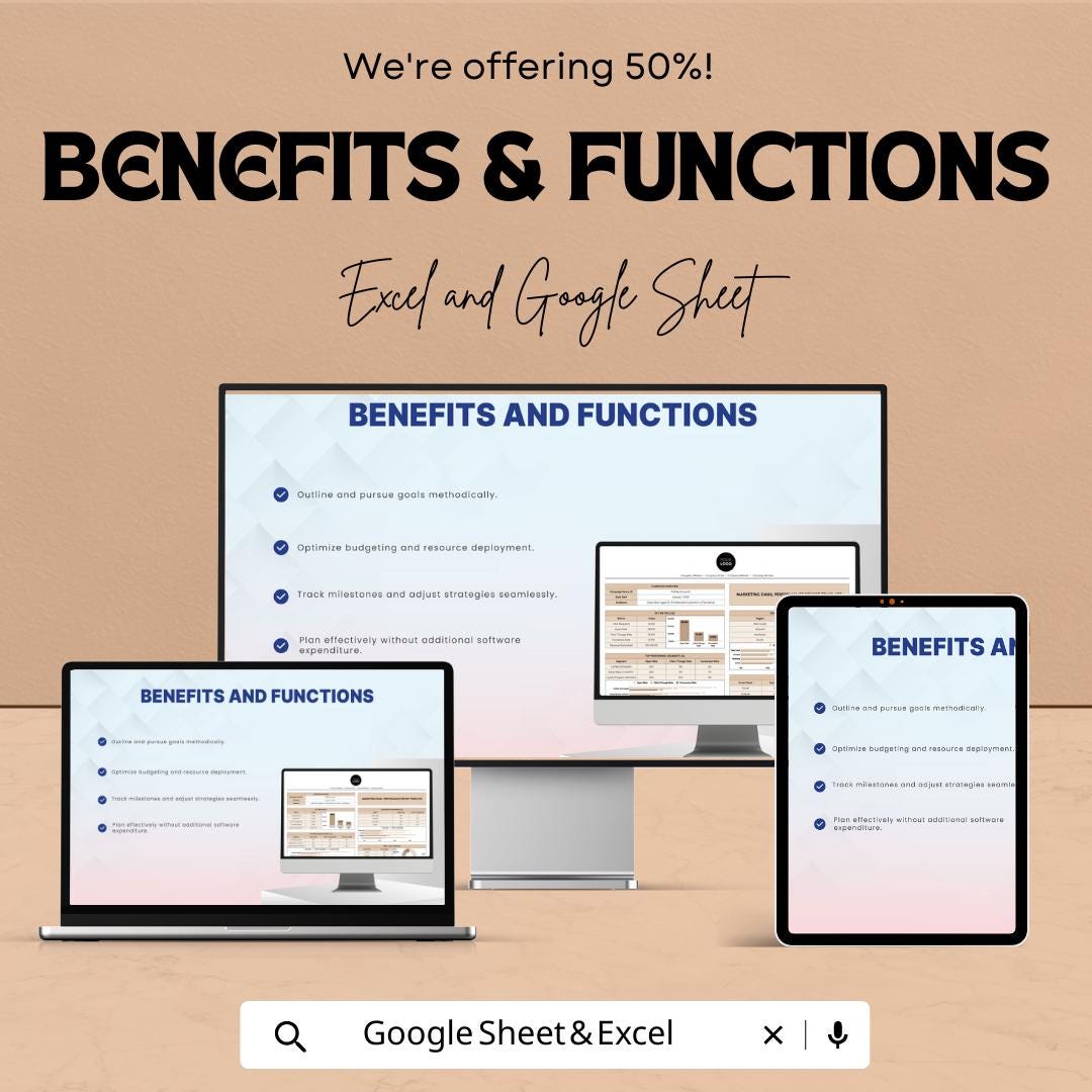 Marketing Email Report Template, Email Performance Tracker, Excel & Google Sheets Campaign Analytics Dashboard, Email Marketing Report