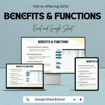 Financial Instrument Comparison Template | Investment Comparison, Risk Analysis, Portfolio Evaluation, Financial Metrics Template