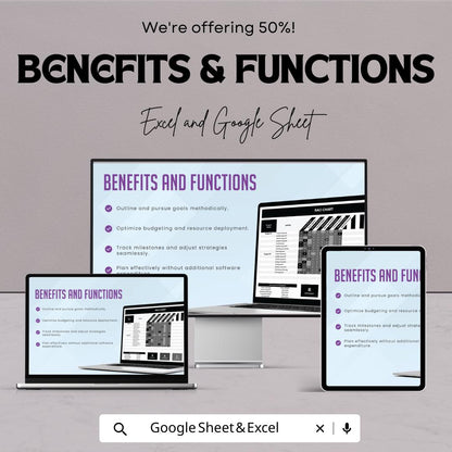 RACI Chart Sheet - Excel & Google Sheets Template for Project Management and Task Assignment