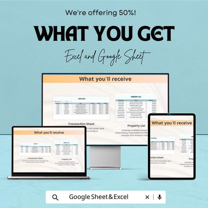 Real Estate Deal Analysis Template | Property Investment Analysis Spreadsheet | Real Estate ROI Calculator | Excel & Google Sheets