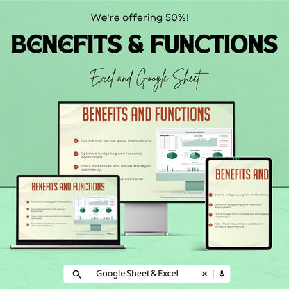 Annual Budget Spreadsheet Template | Excel & Google Sheets | Yearly Budget Planner | Expense Tracker Dashboard