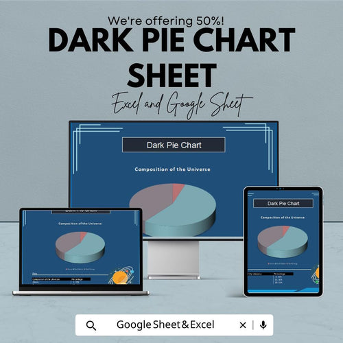 Dark Pie Chart Sheet – Stylish Template for Excel and Google Sheets | 50% Off | Customizable & Interactive
