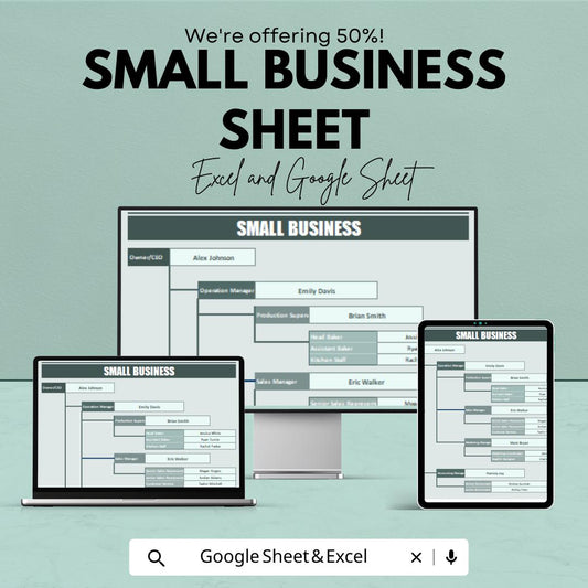 Small Business Org Chart Template | Organizational Chart Google Sheet | Team Structure Planner | Editable Business Sheet | Staff Management