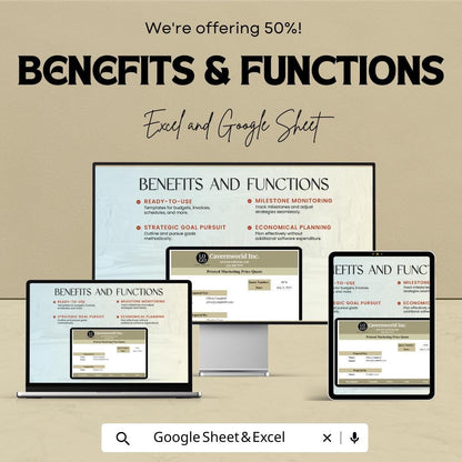 Sample Business Price Quotation Sheet | Excel and Google Sheets Template | Customizable & Professional | Instant Download