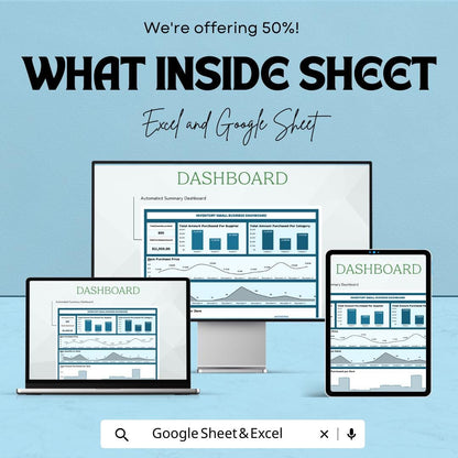 Inventory Management Sheet for Small Business | Excel and Google Sheet Template