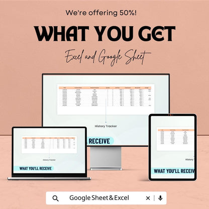 Customer Purchase History Tracker Template | Sales Log | Purchase Tracker | Client Order Spreadsheet | Business Record Template