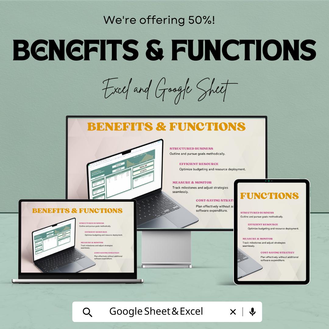 E-commerce Inventory Management Sheet | Excel and Google Sheets Template | Stock Control, Sales Tracking & Reports