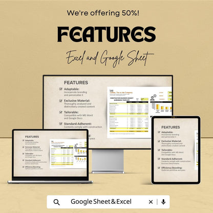 Construction Business Budget Workbook, Contractor Budget Template, Project Income Expense Tracker, Excel Google Sheets Budget