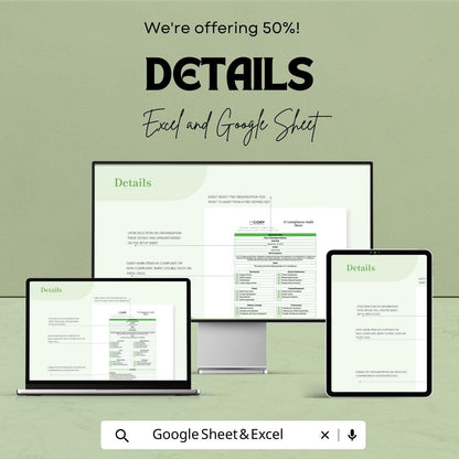IT Compliance Audit Template Excel | IT Compliance Checklist | Internal Audit Spreadsheet | Security Compliance Tracker