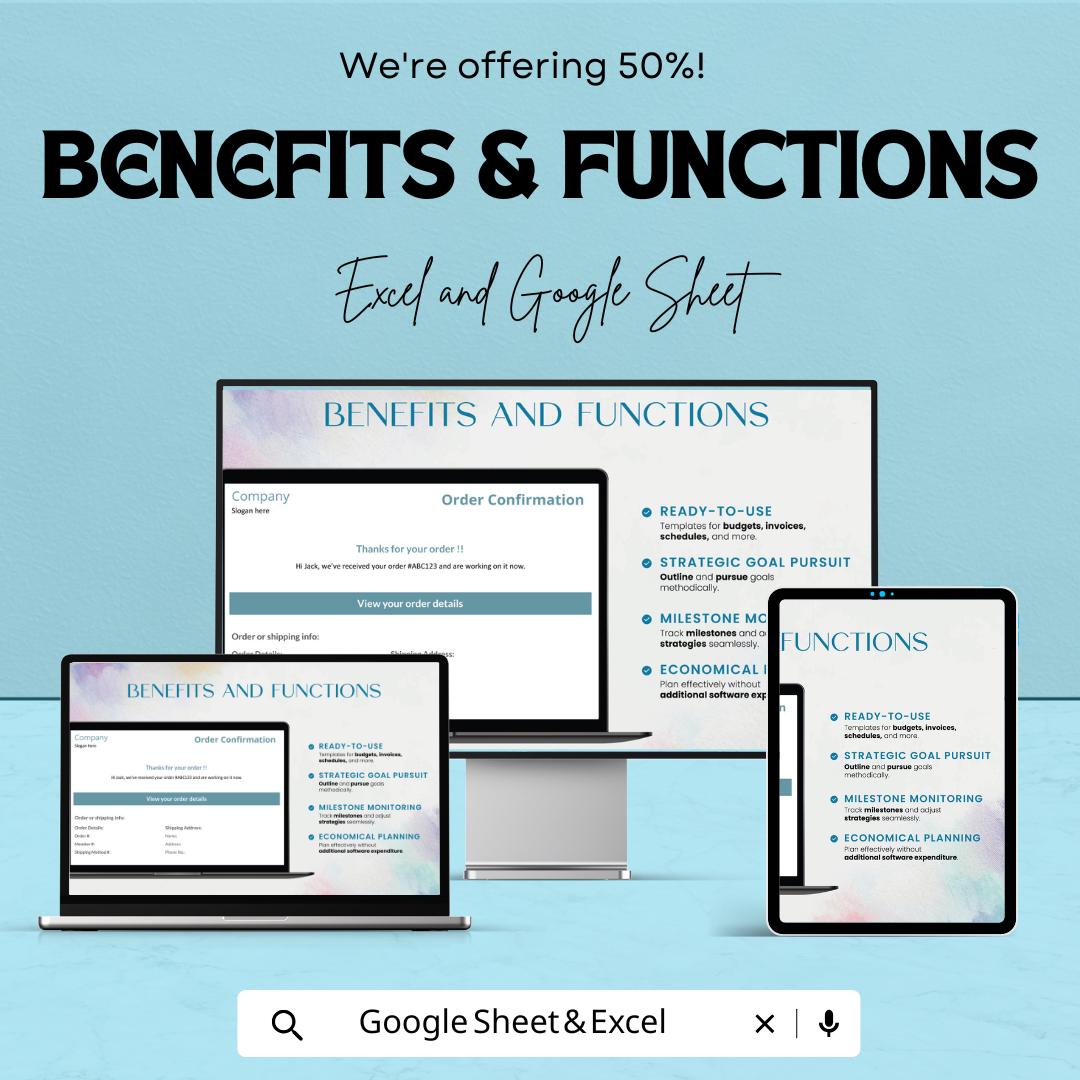 Sample Order Confirmation Sheet | Excel & Google Sheet Template | Customizable Order Tracking | Invoice Confirmation | Instant Download