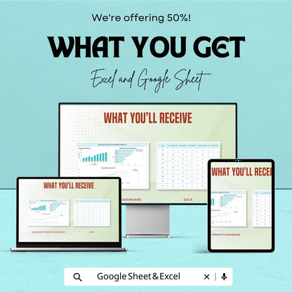 Headcount Growth Dashboard | Excel and Google Sheets Template for Employee Tracking | Workforce Growth & Gender Analysis