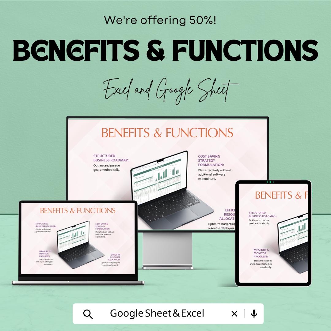 KPI Spreadsheet Template | Google Sheets & Excel Dashboard | Business KPI Tracker | Performance Metrics Report Template