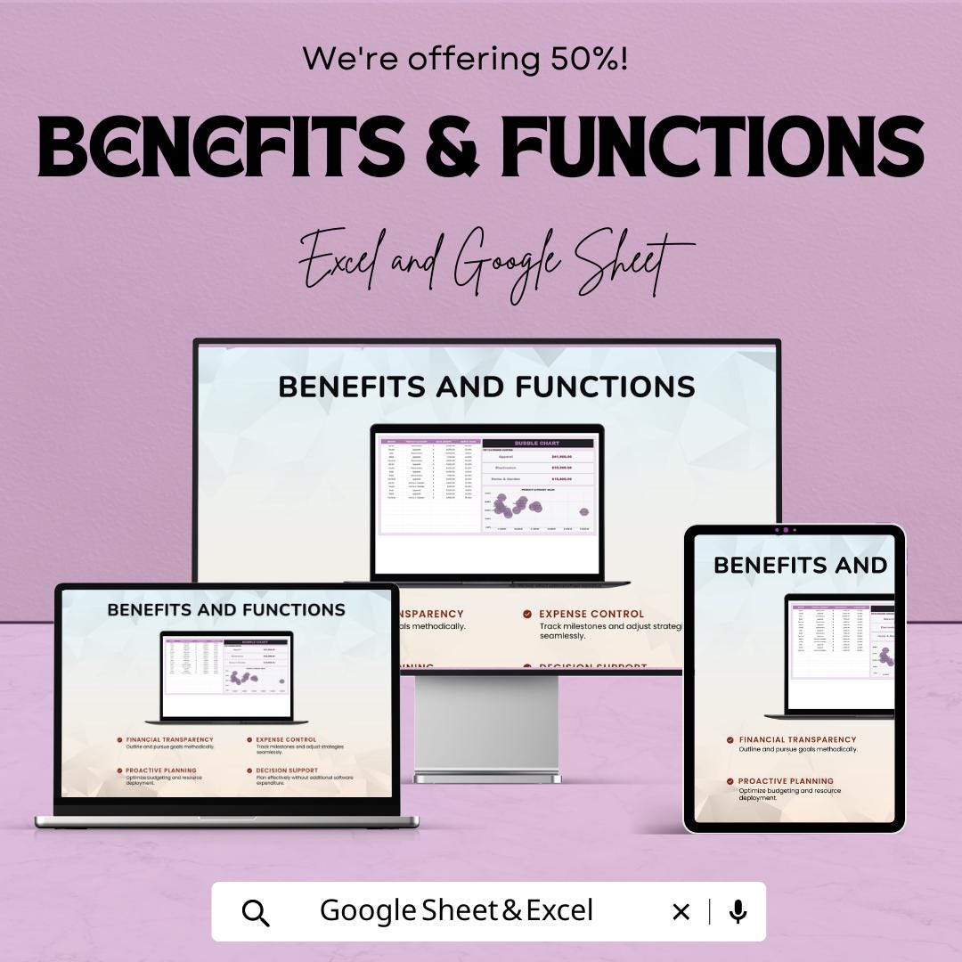 Bubble Chart Template Excel & Google Sheets | Data Visualization Spreadsheet | Market Analysis Dashboard | Business Analytics Chart