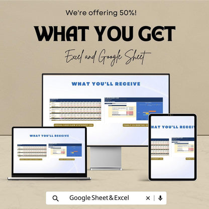 Simple Cash Flow Template Excel & Google Sheets, Monthly Cash Flow Tracker, Small Business Budget Spreadsheet, Income Expense Tracker