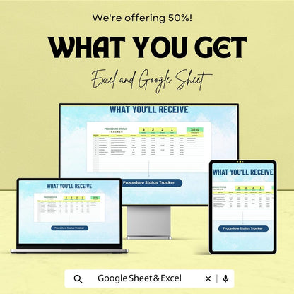 Financial Procedure Status Tracker Template | Excel & Google Sheets | Workflow Tracker, Compliance Status Log, Finance Process Monitor