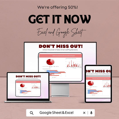 Headcount by Department Dashboard Template | HR Analytics Spreadsheet | Workforce Planning Dashboard | HR Reporting Tool