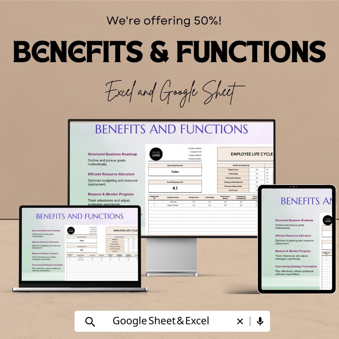 Employee Life Cycle Feedback Tool HR | Employee Experience Tracker | HR Feedback System | Excel & Google Sheets