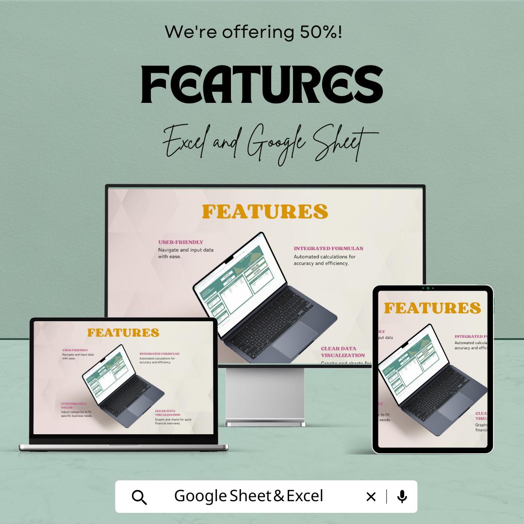 E-commerce Inventory Management Sheet | Excel and Google Sheets Template | Stock Control, Sales Tracking & Reports