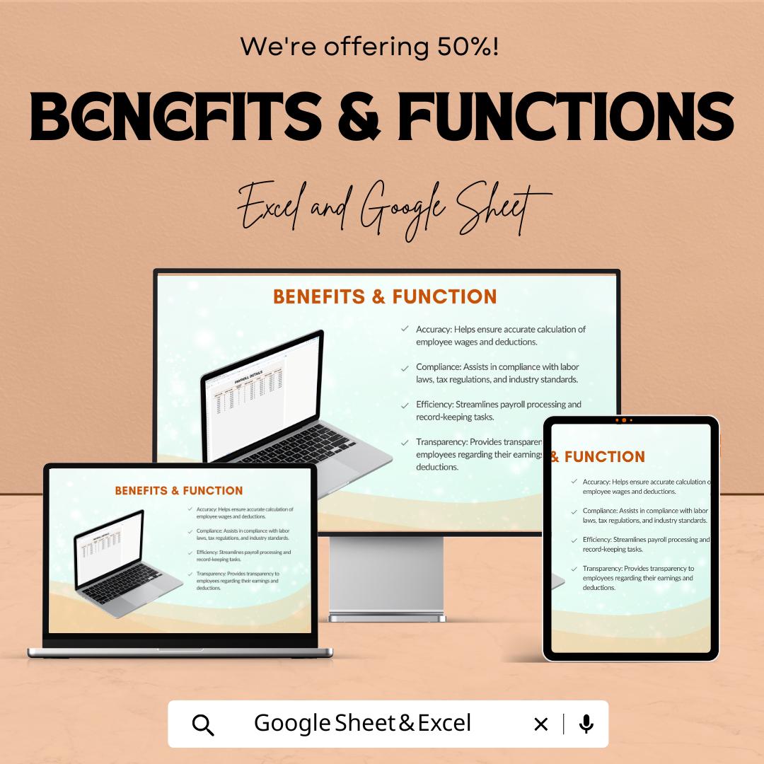 Transport Payroll Register Template | Logistics Payroll Sheet | Employee Payroll Tracker Excel & Google Sheets | Salary Register Template