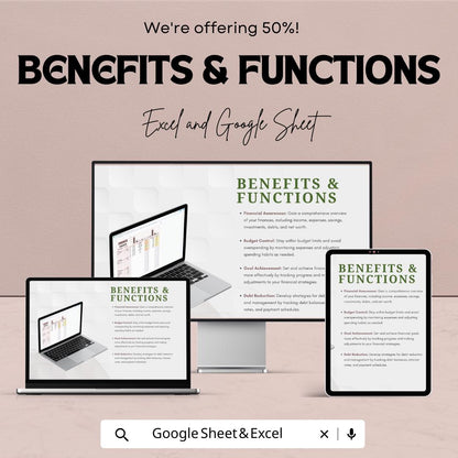 Finance Tracker Template | Budget Planner Spreadsheet | Income and Expense Tracker | Monthly Budget Planner | Personal Finance Organizer