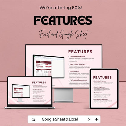 Sample Catering Quotation Sheet | Excel and Google Sheets Template | Customizable & Professional | Instant Download