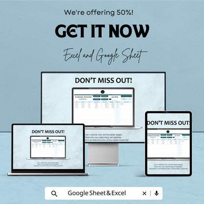 Startup Funding Tracker Template | Investor & Capital Tracking Spreadsheet | Excel and Google Sheets | Startup Finance Tracker