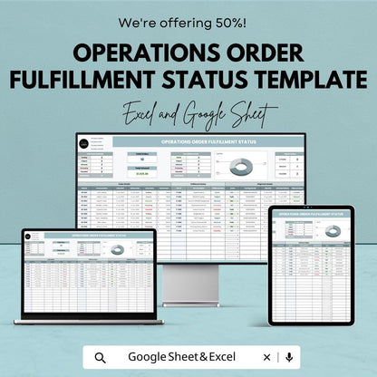 Order Fulfillment Status Tracker | Excel & Sheets