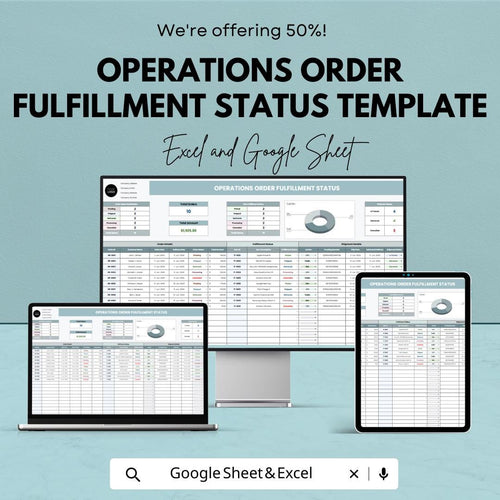 Order Fulfillment Status Tracker | Excel & Sheets