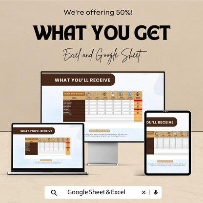 Student Grade Calculator Template | Grade Tracker Spreadsheet | GPA Calculator | Student Score Tracker